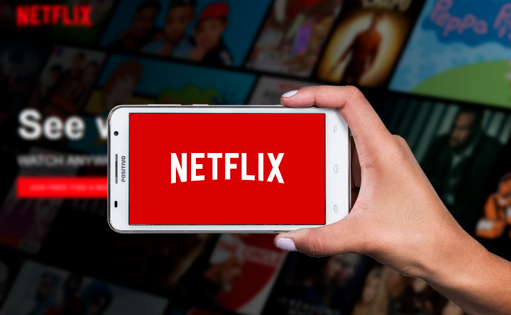 Aplicação De Netflix No Telefone Celular Foto Editorial - Imagem