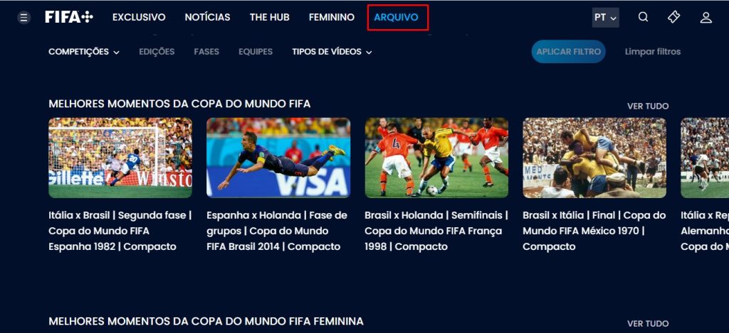 FIFA lança plataforma digital grátis para transmissão de jogos
